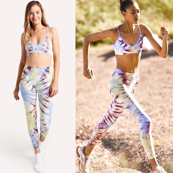 Tory Burch Pants - TORY BURCH Tie Dye Print High Rise Athletic Performance Seamless Leggings M
